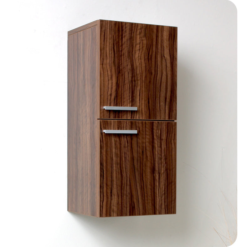 Fresca Opulento 54" Walnut Modern Double Sink Bathroom Vanity with Medicine Cabinet FVN8013GW