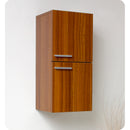 Fresca Mezzo 60" Teak Wall Hung Double Sink Modern Bathroom Vanity with Medicine Cabinet FVN8042TK