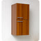 Fresca Mezzo 60" Teak Wall Hung Double Sink Modern Bathroom Vanity with Medicine Cabinet FVN8042TK