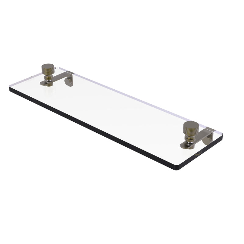 Allied Brass Foxtrot 16 Inch Glass Vanity Shelf with Beveled Edges FT-1-16-ABR