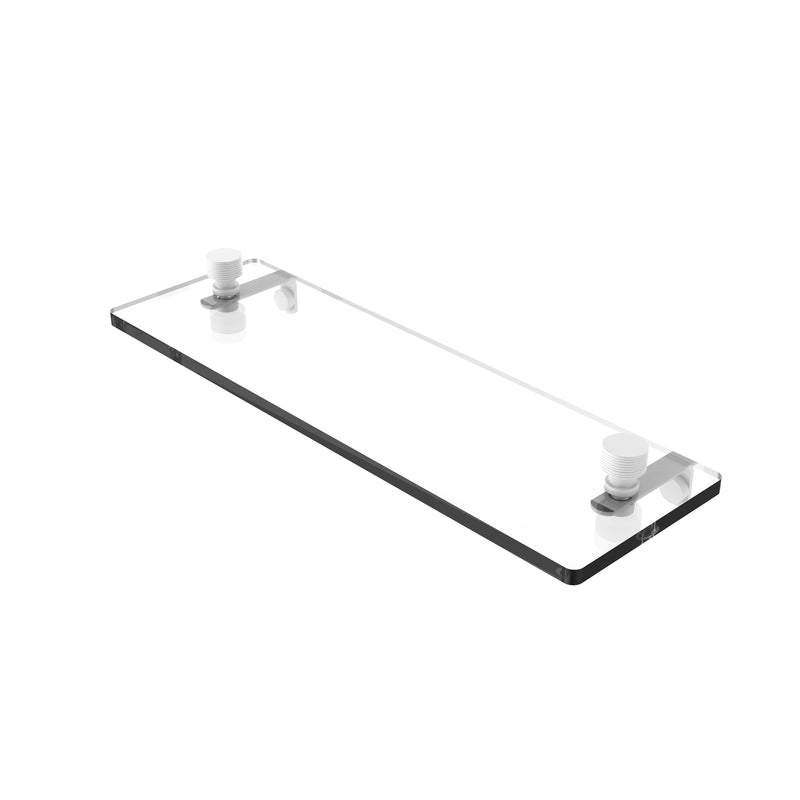 Allied Brass Foxtrot 16 Inch Glass Vanity Shelf with Beveled Edges FT-1-16-WHM