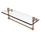 Allied Brass Foxtrot 16 Inch Glass Vanity Shelf with Integrated Towel Bar FT-1-16TB-BBR