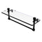 Allied Brass Foxtrot 16 Inch Glass Vanity Shelf with Integrated Towel Bar FT-1-16TB-BKM