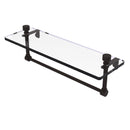 Allied Brass Foxtrot 16 Inch Glass Vanity Shelf with Integrated Towel Bar FT-1-16TB-ORB