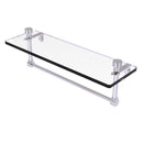 Allied Brass Foxtrot 16 Inch Glass Vanity Shelf with Integrated Towel Bar FT-1-16TB-PC