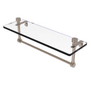 Allied Brass Foxtrot 16 Inch Glass Vanity Shelf with Integrated Towel Bar FT-1-16TB-PEW