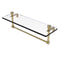 Allied Brass Foxtrot 16 Inch Glass Vanity Shelf with Integrated Towel Bar FT-1-16TB-UNL