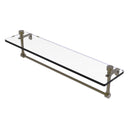 Allied Brass Foxtrot 22 Inch Glass Vanity Shelf with Integrated Towel Bar FT-1-22TB-ABR