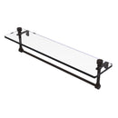 Allied Brass Foxtrot 22 Inch Glass Vanity Shelf with Integrated Towel Bar FT-1-22TB-ORB