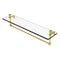 Allied Brass Foxtrot 22 Inch Glass Vanity Shelf with Integrated Towel Bar FT-1-22TB-PB