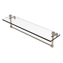 Allied Brass Foxtrot 22 Inch Glass Vanity Shelf with Integrated Towel Bar FT-1-22TB-PEW