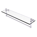 Allied Brass Foxtrot 22 Inch Glass Vanity Shelf with Integrated Towel Bar FT-1-22TB-SCH