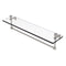 Allied Brass Foxtrot 22 Inch Glass Vanity Shelf with Integrated Towel Bar FT-1-22TB-SN