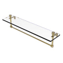 Allied Brass Foxtrot 22 Inch Glass Vanity Shelf with Integrated Towel Bar FT-1-22TB-UNL