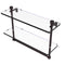 Allied Brass Foxtrot Collection 16 Inch Two Tiered Glass Shelf with Integrated Towel Bar FT-2-16TB-ABZ