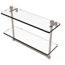 Allied Brass Foxtrot Collection 16 Inch Two Tiered Glass Shelf with Integrated Towel Bar FT-2-16TB-PEW