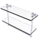 Allied Brass Foxtrot Collection 16 Inch Two Tiered Glass Shelf with Integrated Towel Bar FT-2-16TB-SCH