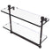 Allied Brass Foxtrot Collection 16 Inch Two Tiered Glass Shelf with Integrated Towel Bar FT-2-16TB-VB