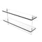Allied Brass Foxtrot Collection 22 Inch Two Tiered Glass Shelf with Integrated Towel Bar FT-2-22TB-WHM