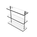 Allied Brass Foxtrot Collection 16 Inch Triple Tiered Glass Shelf FT-5-16-GYM
