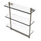 Allied Brass Foxtrot Collection 16 Inch Triple Tiered Glass Shelf with Integrated Towel Bar FT-5-16TB-ABR