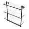 Allied Brass Foxtrot Collection 16 Inch Triple Tiered Glass Shelf with Integrated Towel Bar FT-5-16TB-ORB