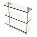 Allied Brass Foxtrot Collection 16 Inch Triple Tiered Glass Shelf with Integrated Towel Bar FT-5-16TB-PEW