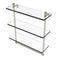 Allied Brass Foxtrot Collection 16 Inch Triple Tiered Glass Shelf with Integrated Towel Bar FT-5-16TB-PNI