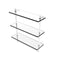 Allied Brass Foxtrot Collection 16 Inch Triple Tiered Glass Shelf with Integrated Towel Bar FT-5-16TB-WHM