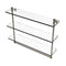 Allied Brass Foxtrot Collection 22 Inch Triple Tiered Glass Shelf with Integrated Towel Bar FT-5-22TB-ABR