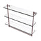 Allied Brass Foxtrot Collection 22 Inch Triple Tiered Glass Shelf with Integrated Towel Bar FT-5-22TB-CA