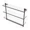 Allied Brass Foxtrot Collection 22 Inch Triple Tiered Glass Shelf with Integrated Towel Bar FT-5-22TB-ORB
