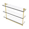 Allied Brass Foxtrot Collection 22 Inch Triple Tiered Glass Shelf with Integrated Towel Bar FT-5-22TB-PB