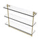 Allied Brass Foxtrot Collection 22 Inch Triple Tiered Glass Shelf with Integrated Towel Bar FT-5-22TB-SBR
