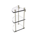 Allied Brass Foxtrot Collection Three Tier Corner Glass Shelf FT-6-PNI