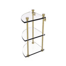 Allied Brass Foxtrot Collection Three Tier Corner Glass Shelf FT-6-UNL
