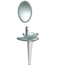 Fresca Netto 24" Modern Glass Bathroom Vanity w/ Wavy Edge Vessel Sink FVN1036