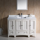 Fresca Oxford 48" Antique White Traditional Bathroom Vanity FVN20-122412AW