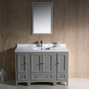 Fresca Oxford 48" Gray Traditional Bathroom Vanity FVN20-122412GR