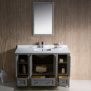 Fresca Oxford 48" Gray Traditional Bathroom Vanity FVN20-122412GR