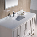 Fresca Oxford 54" Antique White Traditional Bathroom Vanity FVN20-123012AW