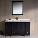 Fresca Oxford 54" Espresso Traditional Bathroom Vanity FVN20-123012ES