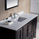 Fresca Oxford 54" Espresso Traditional Bathroom Vanity FVN20-123012ES