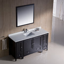 Fresca Oxford 60" Espresso Traditional Bathroom Vanity FVN20-123612ES