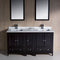 Fresca Oxford 60" Espresso Traditional Double Sink Bathroom Vanity FVN20-241224ES