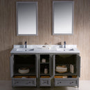 Fresca Oxford 60" Gray Traditional Double Sink Bathroom Vanity FVN20-241224GR