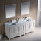 Fresca Oxford 72" Antique White Traditional Double Sink Bathroom Vanity FVN20-301230AW