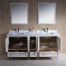 Fresca Oxford 72" Antique White Traditional Double Sink Bathroom Vanity FVN20-301230AW