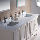 Fresca Oxford 72" Antique White Traditional Double Sink Bathroom Vanity FVN20-301230AW