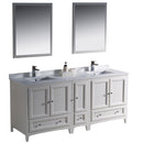 Fresca Oxford 72" Antique White Traditional Double Sink Bathroom Vanity FVN20-301230AW